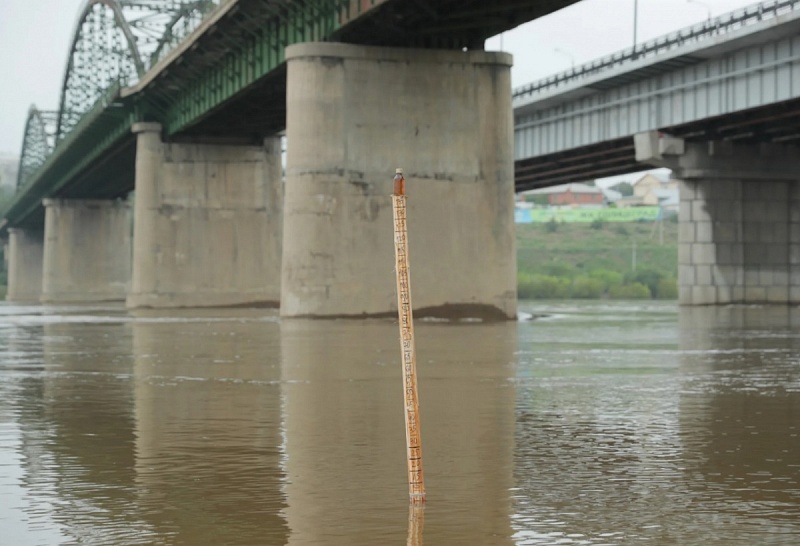 Уровень воды в реке Селенга снизился за месяц почти на метр