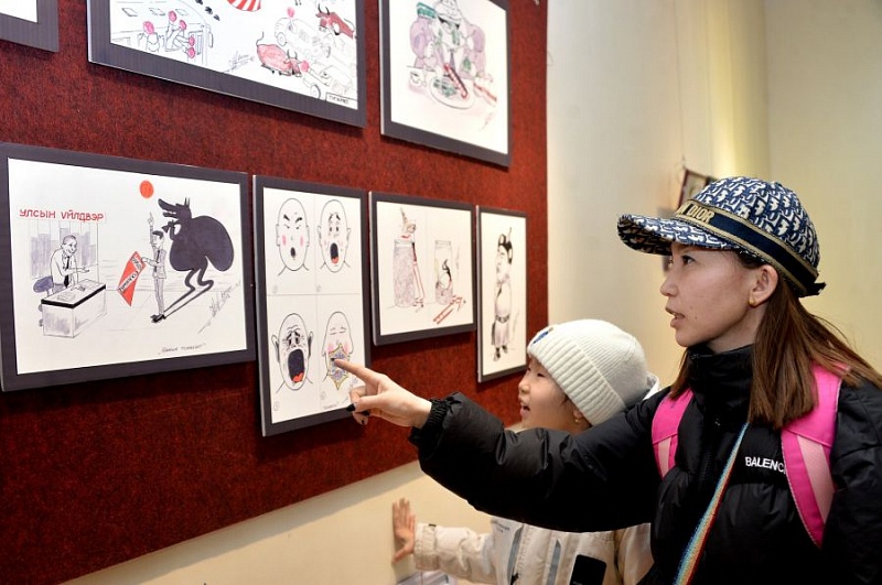 В Монголии открылась выставка карикатур. ФОТО