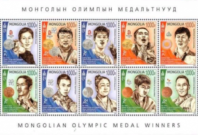 Монголия увековечила своих олимпийских призеров