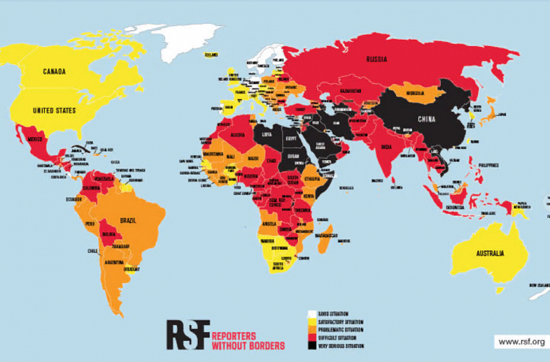 Монголия поднялась на пять пунктов в рейтинге свободы прессы