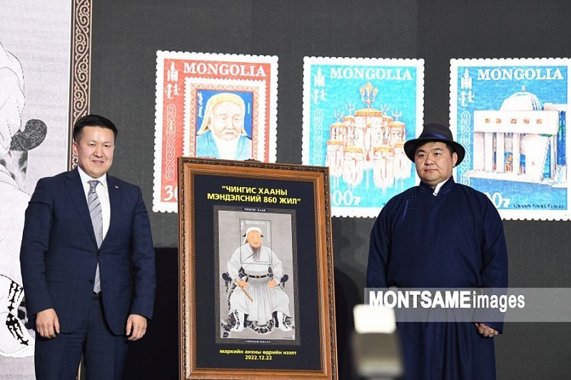 В Монголии выпустили марки, посвященные 860-летию со дня рождения Чингисхана