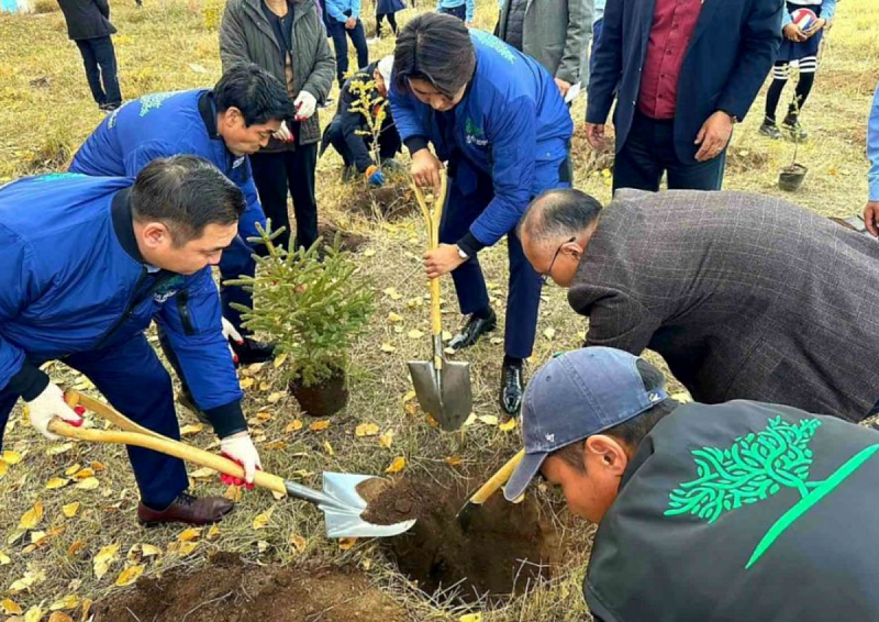 В аймаке Тув посадили деревья честь 75-летия установления дипломатических отношений между Монголией и КНДР