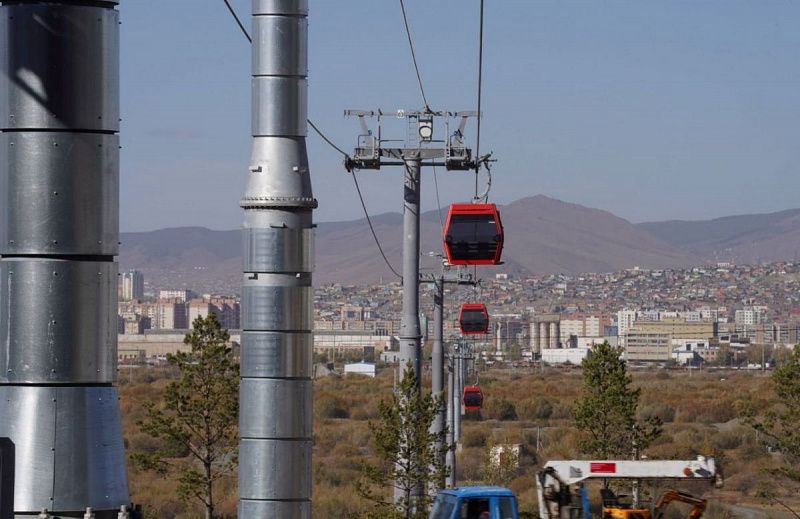В Улан-Баторе проводятся испытания канатной дороги
